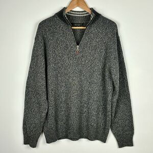 Iceland‎ Mens Quarter Zip Sweater Size Large Wool Blend Made in Italy Casual